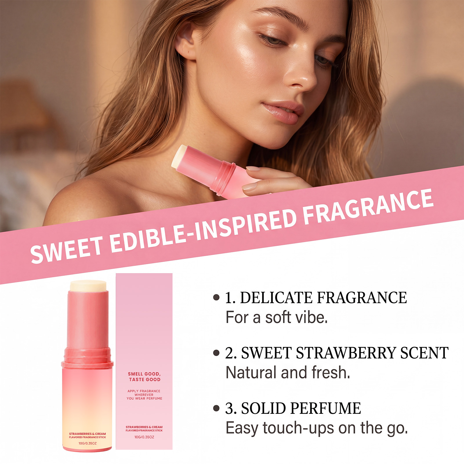 Strawberry Cream Solid Perfume - đánh giá và giá Perfume Fragrance Stick